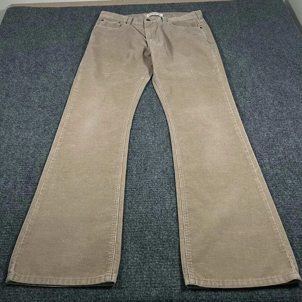 Levis 527 Low Boot Cut Corduroy Pants Mens 34x33 Brown Vintage Y2k Jeans